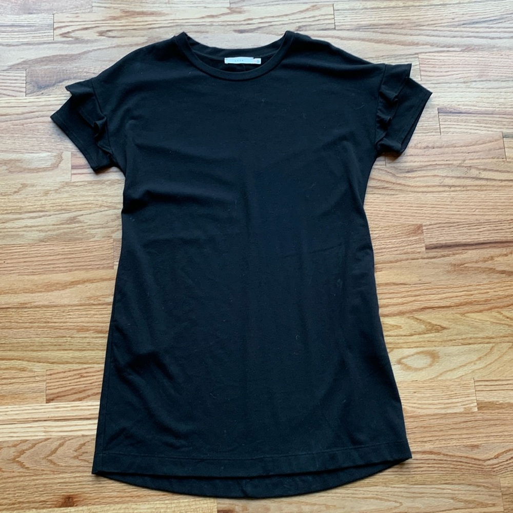 Nordstrom Lush Black Tee Shirt Dress Pockets XS